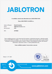 Certifikát JABLOTRON 2023 - 2025